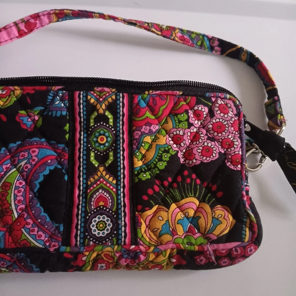 Retired Vera Bradley Symphony in Hue Floral Wristlet Mini Bag Made in USA - Picture 4 of 7